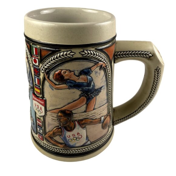 Budweiser 1992 US Olympic Team Beer Stein Mug Collectible Tankard Vintage u - Picture 4 of 9